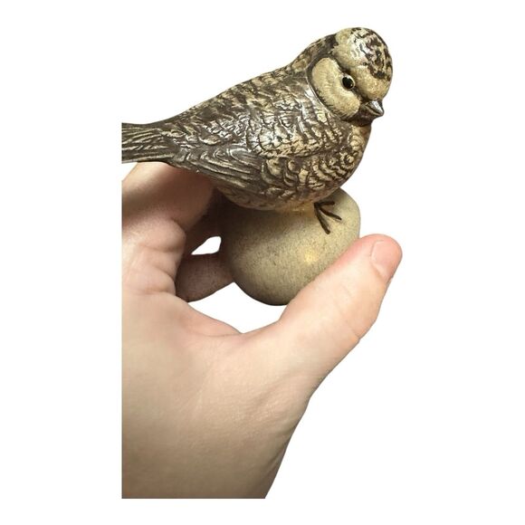 POOLE POTTERY STONEWARE BIRD - BLUE TIT ON MUSHROOM - Picture 4 of 16